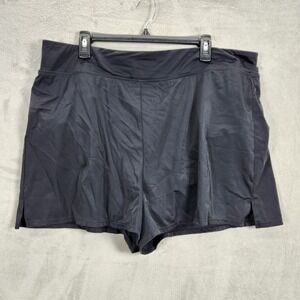 Swim Solutions Black Boyshort Thigh Minimizer Swim Bottoms Plus Size 20W 525044X